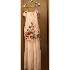 Small floor length lace dress